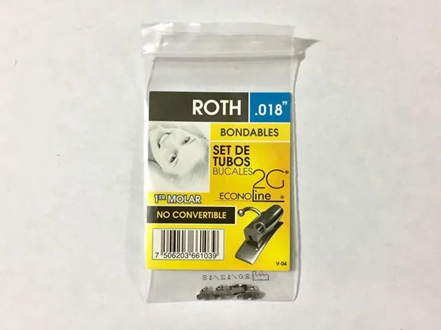 SET DE TUBOS ECONOLINE ROTH 3G .022 1ER MOLAR BONDABLES