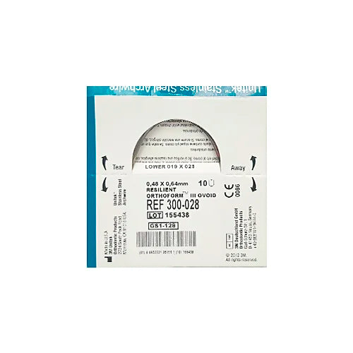 PAQUETE ARCOS ARCHWIRES .017X.022 ORTHOFORM OVOID