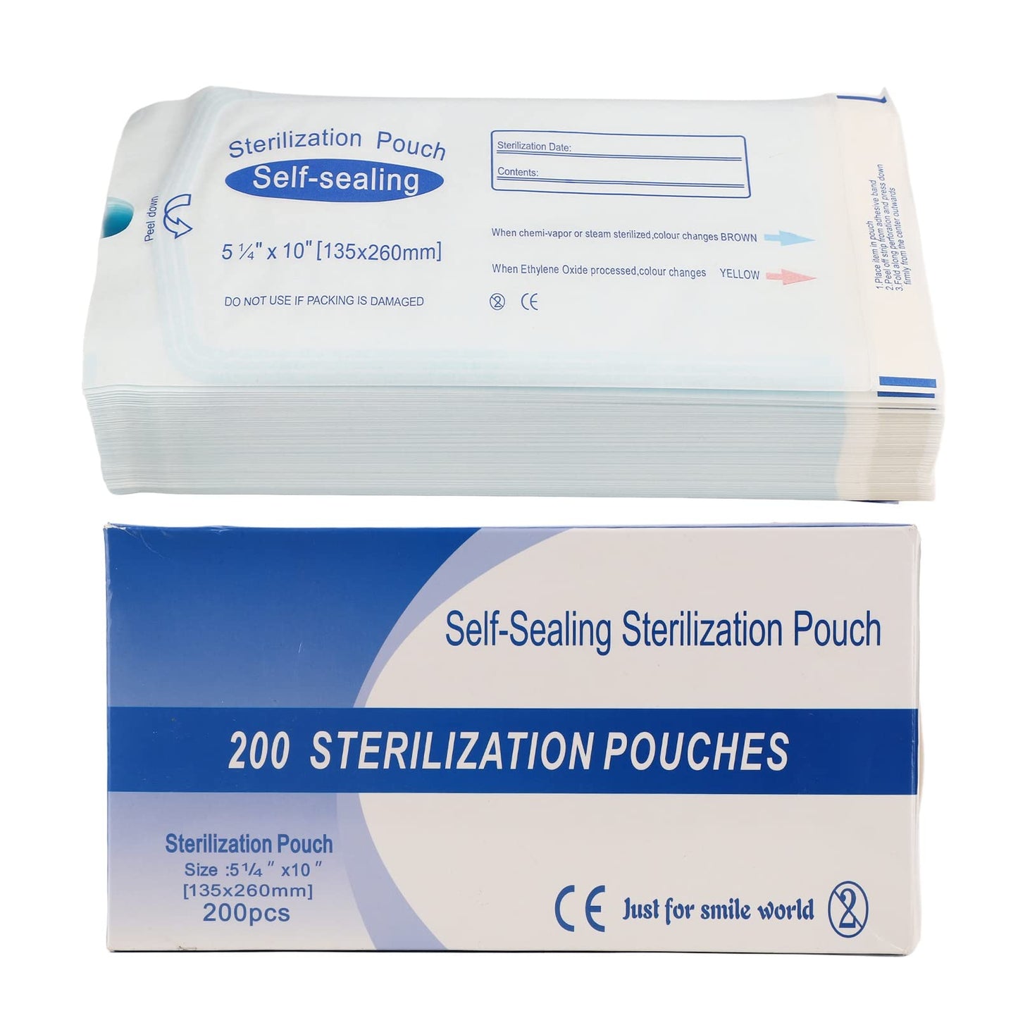 BOSA PARA ESTERILIZAR POR PIEZA 135X260MM STERILIZATION POUCHES