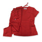 CONJUNTO QUIRURGICO COLOR ROJO CON FILIPINAS DE COLORES MUJER T- GRANDE
