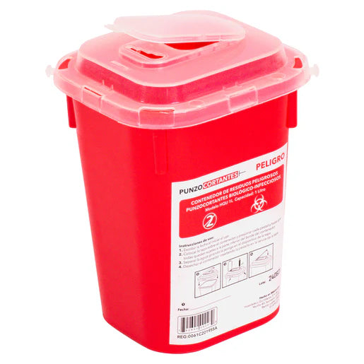 BOTE ROJO RECOLECTOR 1LT