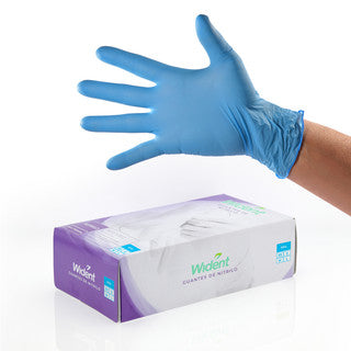 GUANTES NITRILO WINDENT SIN POLVO COLOR AZUL
