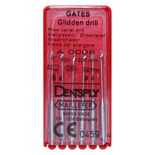 PAQUETE DE FRESA GATES GLIDEN #4 32MM DENTSPLY