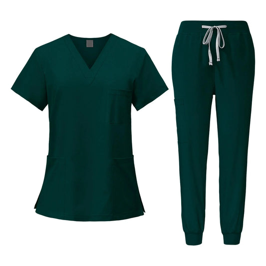 CONJUNTO QUIRURGICO COLOR VERDE AZULADO MUJER T- CHICA