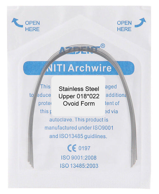 PAQUETE DE ARCO ORTHO ARCHWIRE .018X.022 UPPER SUPERIOR
