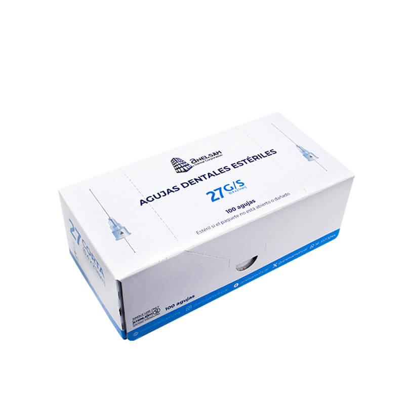 CAJA DE AGUJAS AZUL ANELSAM 27G/S