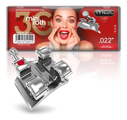 BRACKETS STYLUS CLASSIC 3G MINI ROTH .022
