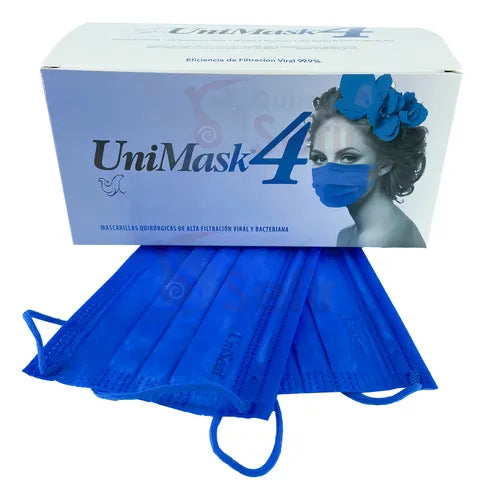 CUBREBOCAS AZUL UNIMASK4