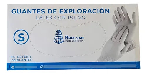 GUANTES DE LATEX CON POLVO ANELSAM S