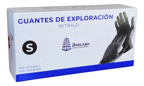 CAJA DE GUANTES NITRILO ANELSAM CH NEGRO