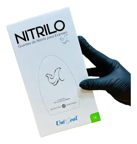 GUANTES DE NITRILO NEGRO M