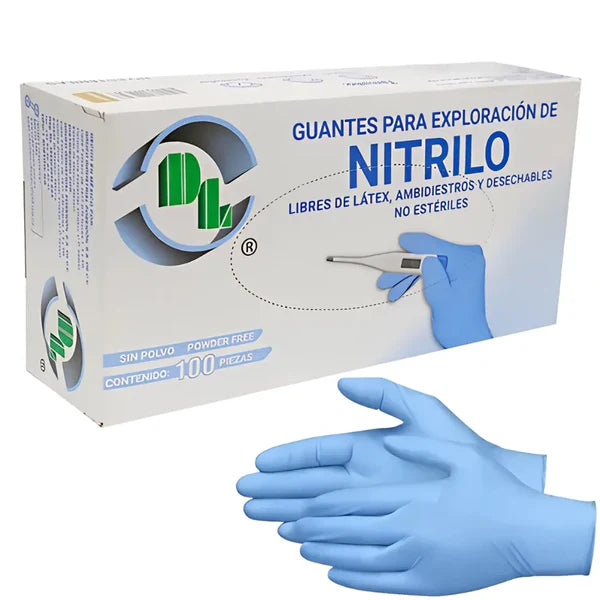 CAJA DE GUANTES DE NITRILO DL CH AZUL