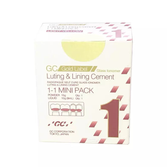 IONOMERO DE VIDRIO FUJI 1 P/CEMENTAR GC GOLD LABEL LIGHT YELLOW