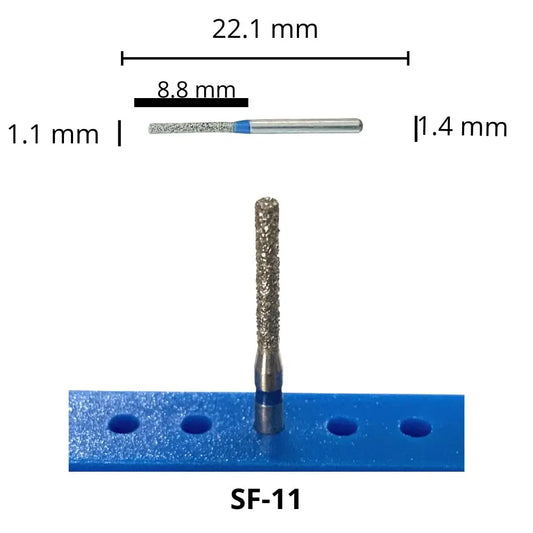 FRESA DE DIAMANTE AZUL CILINDRICA SF-11 Pza