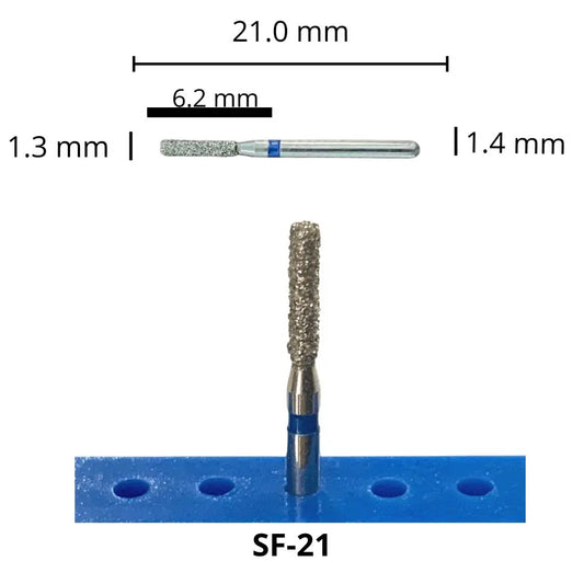 FRESA DE DIAMANTE AZUL CILINDRICA SF-21 Pza