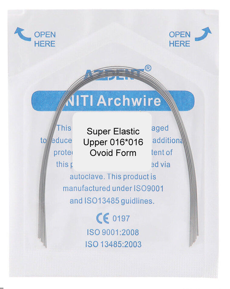 PAQUETE ARCO MEMALLOY OVOID ARCH L .016 NITI