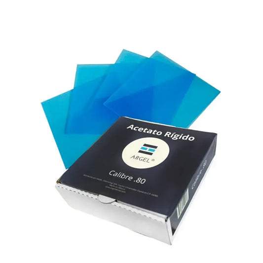 Acetato rígido 0.20 por pieza ARGEL azul