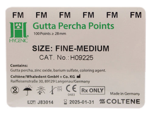 PUNTAS DE GUTTA PERCHA HYGIENIC FM