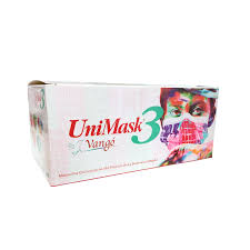 CAJA CUBREBOCAS VANGO UNIMASK 3 DISEÑO DE COLORES
